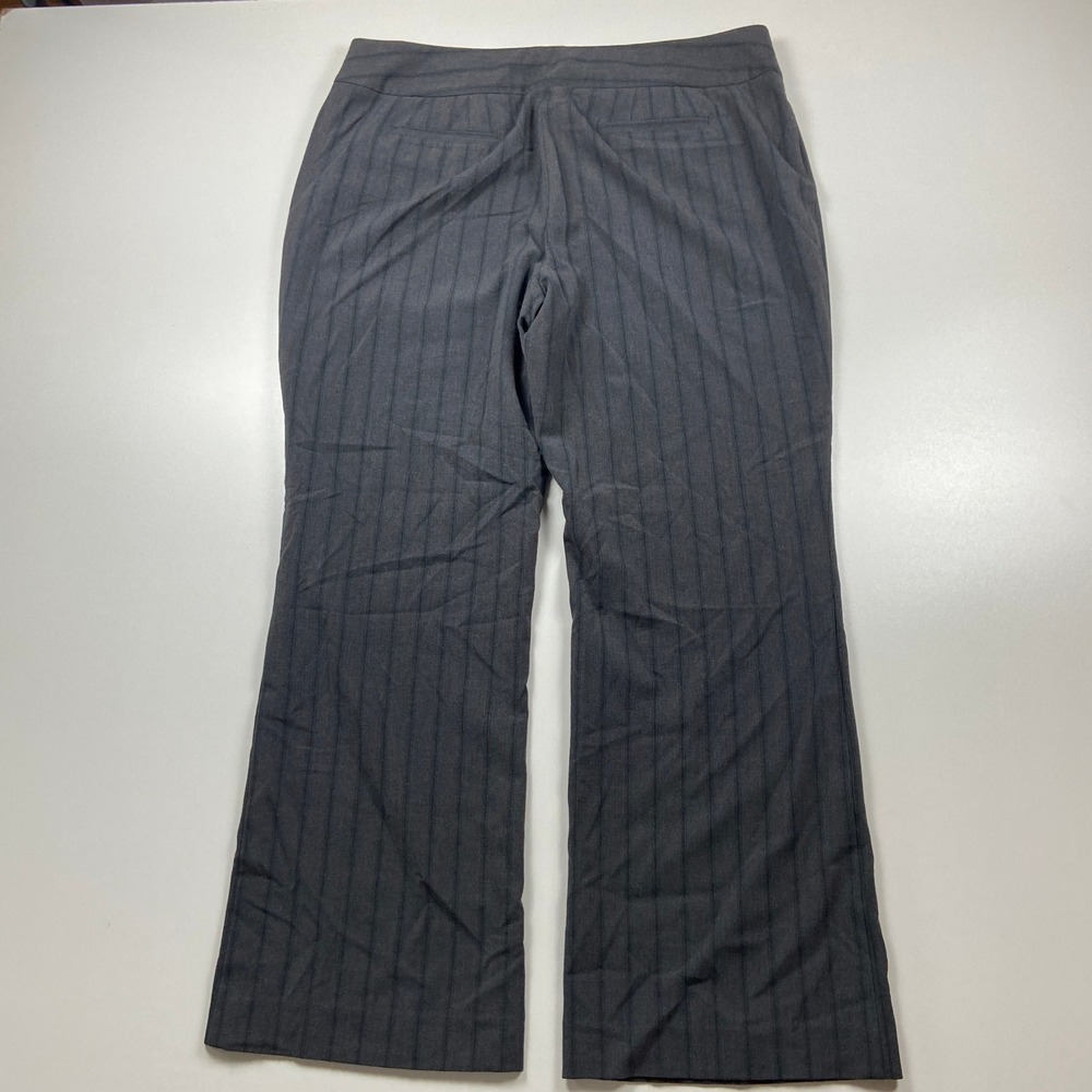 Apostrophe Petite Gray Pinstripe Wide Leg Dress Pants Womens 14P Business Office